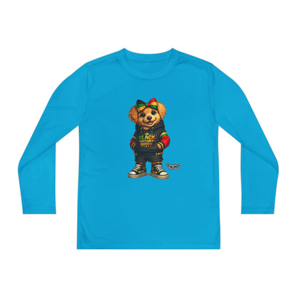 Youth Long Sleeve Tee — Rasta Bear 'Black History' Graphic