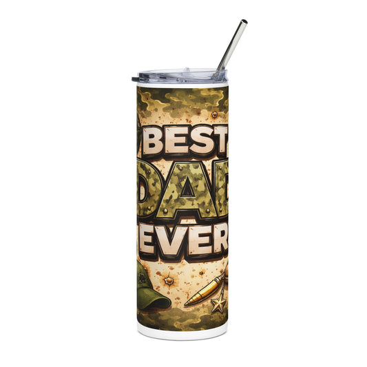 Army Camo "Best Dad Ever" 20oz Stainless Steel Tumbler