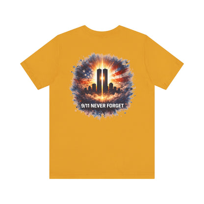 9/11 Never Forget T-Shirt — Twin Towers Tribute Tee