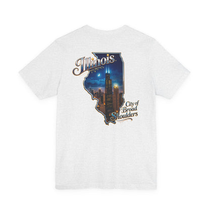 Illinois State Tee — 'City of Broad Shoulders' Chicago Skyline T-Shirt