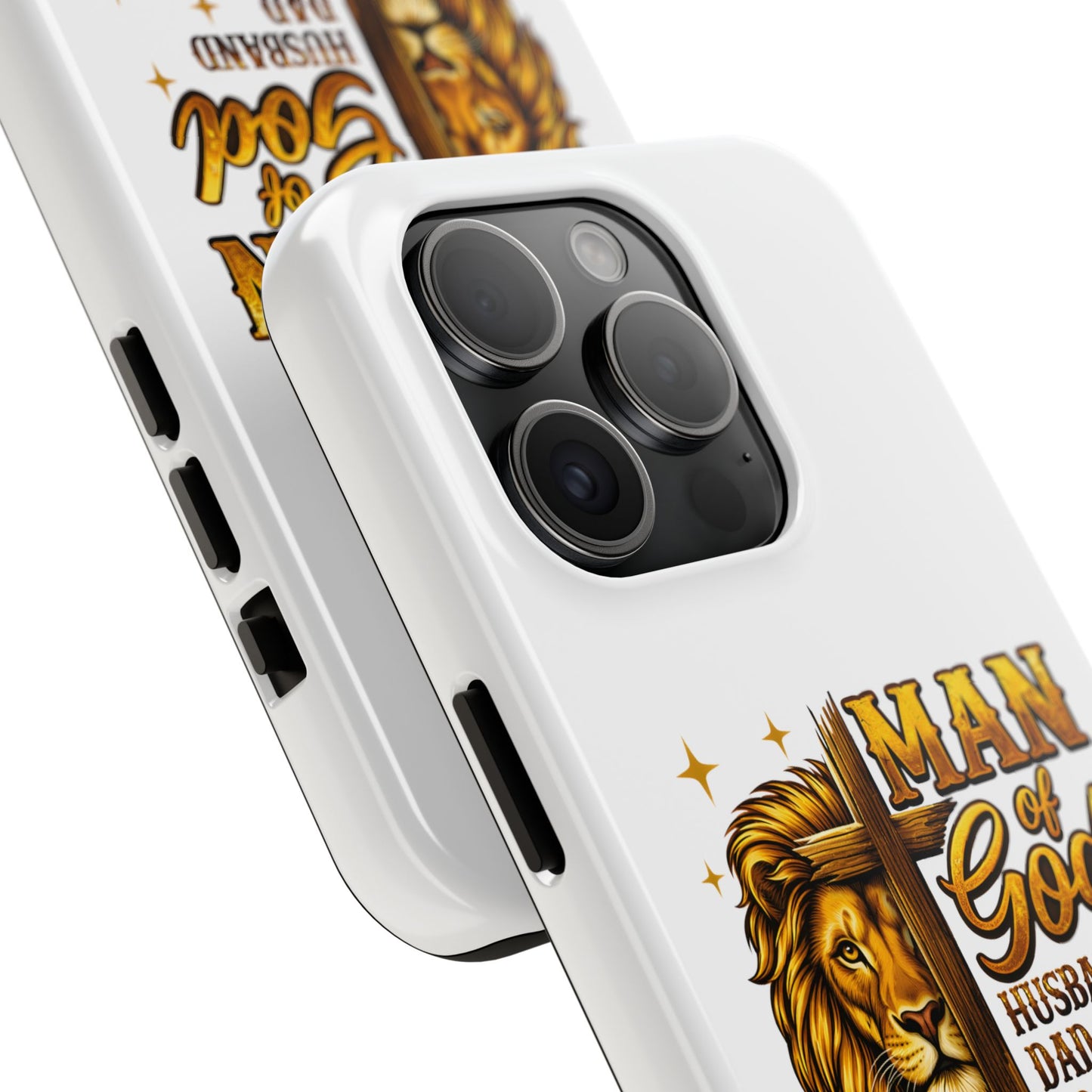 Man of God Lion Phone Case — ‘Man of God’ Christian Protector Dad Gift