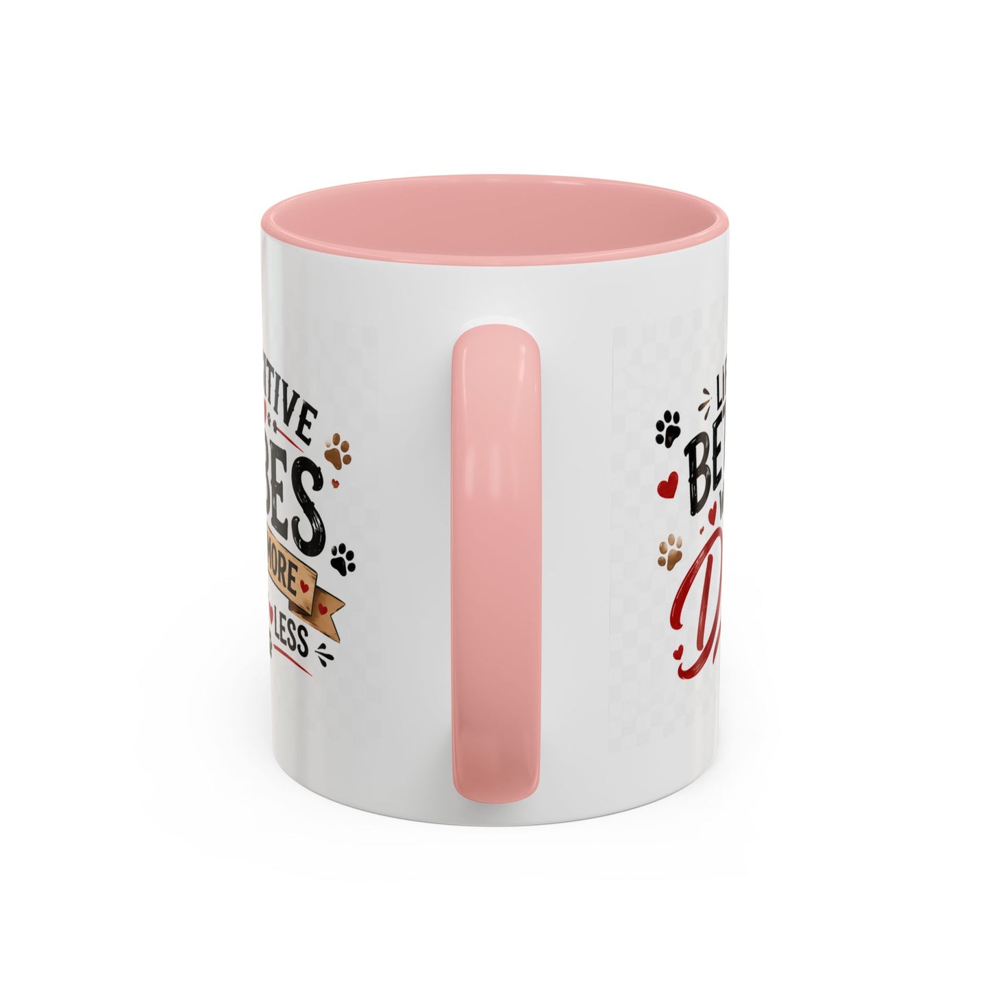 Pawsitive Vibes Coffee Mug - "Wag More, Worry Less" Dog Lover Accent Mug