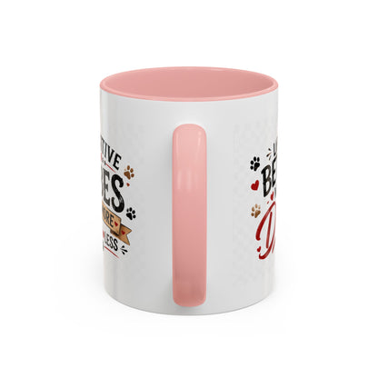 Pawsitive Vibes Coffee Mug - "Wag More, Worry Less" Dog Lover Accent Mug