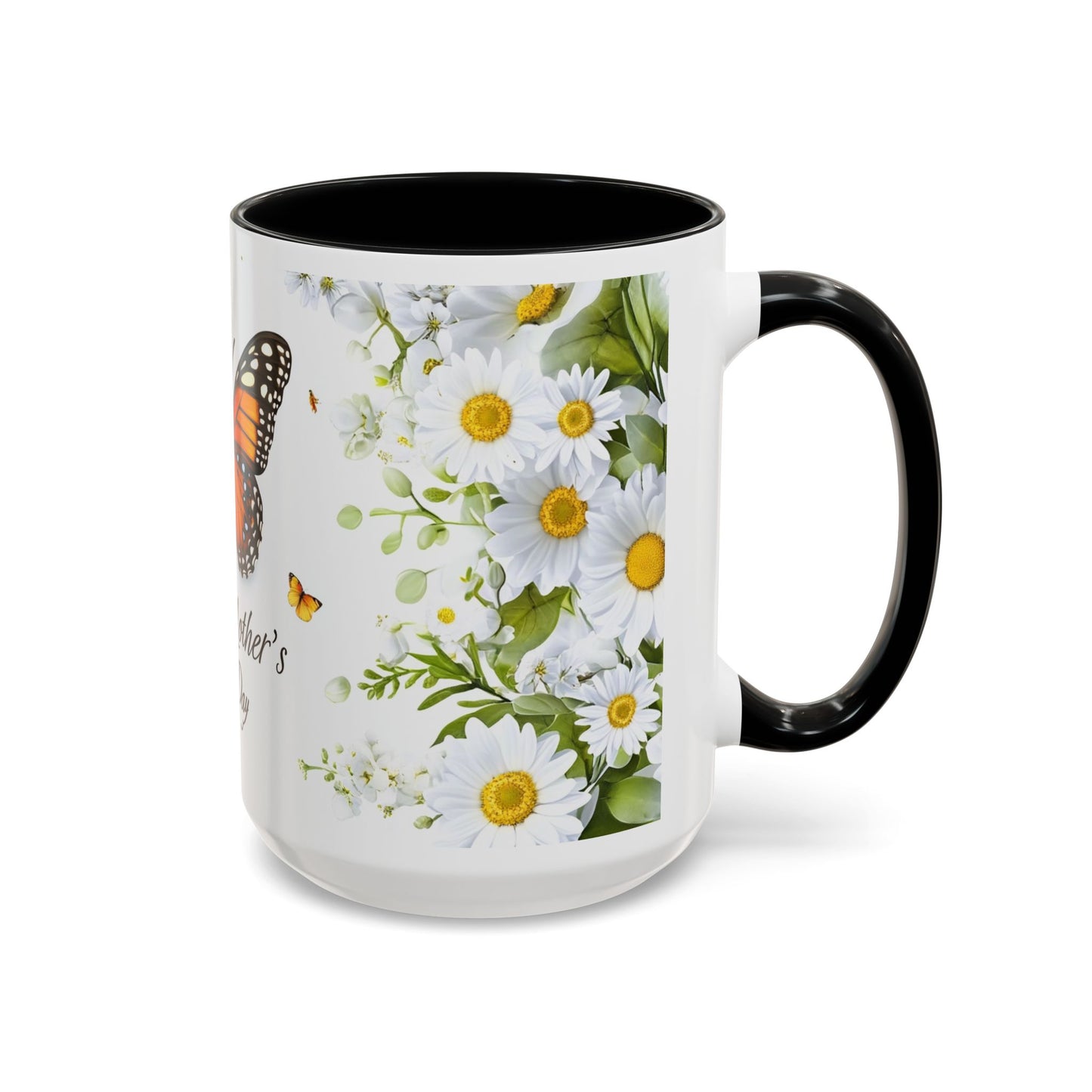 Mother's Day Butterfly Coffee Mug – 'Happy Mother's Day' Floral Accent Mug