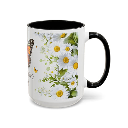 Mother's Day Butterfly Coffee Mug – 'Happy Mother's Day' Floral Accent Mug
