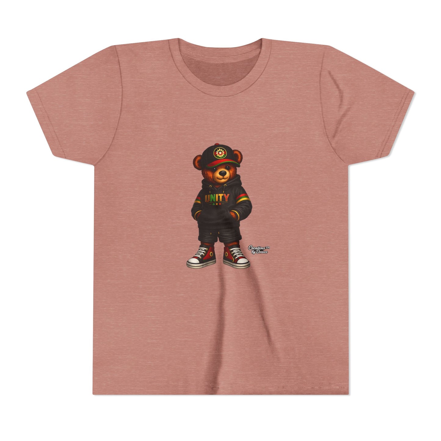 Youth T‑Shirt — Cool Bear Graphic Tee with 'UNITY' Hoodie Design