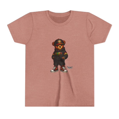 Youth T‑Shirt — Cool Bear Graphic Tee with 'UNITY' Hoodie Design