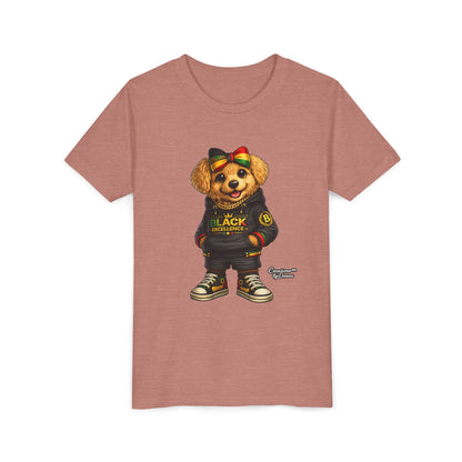 Youth Tee — Rasta Teddy "Black Excellence" Graphic Shirt