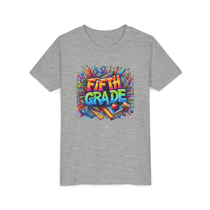 Fifth Grade Kid's Tee - Colorful School Supplies Back to School T-Shirt