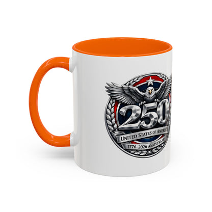 250th USA Bicentennial Eagle Coffee Mug — 1776–2026 Anniversary Accent Mug