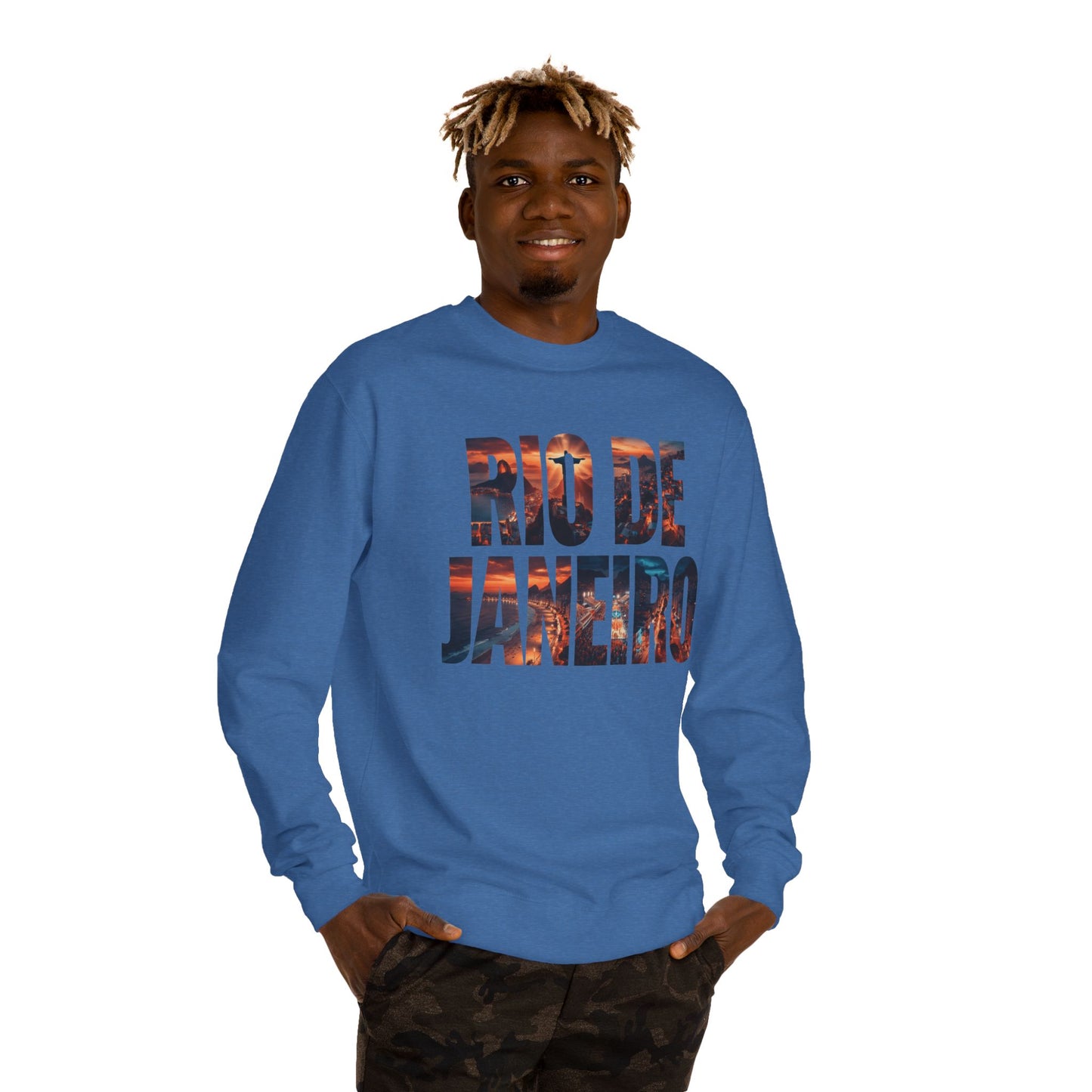 Rio de Janeiro Graphic Sweatshirt — Sunset Typography Travel Crewneck