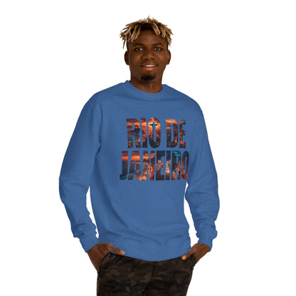 Rio de Janeiro Graphic Sweatshirt — Sunset Typography Travel Crewneck