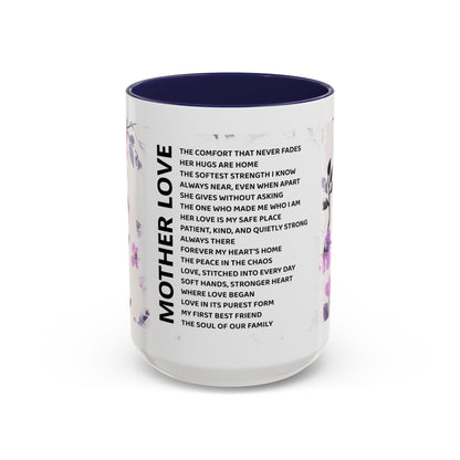 Mother Love Coffee Mug — Floral Poem Tribute (11/15oz)
