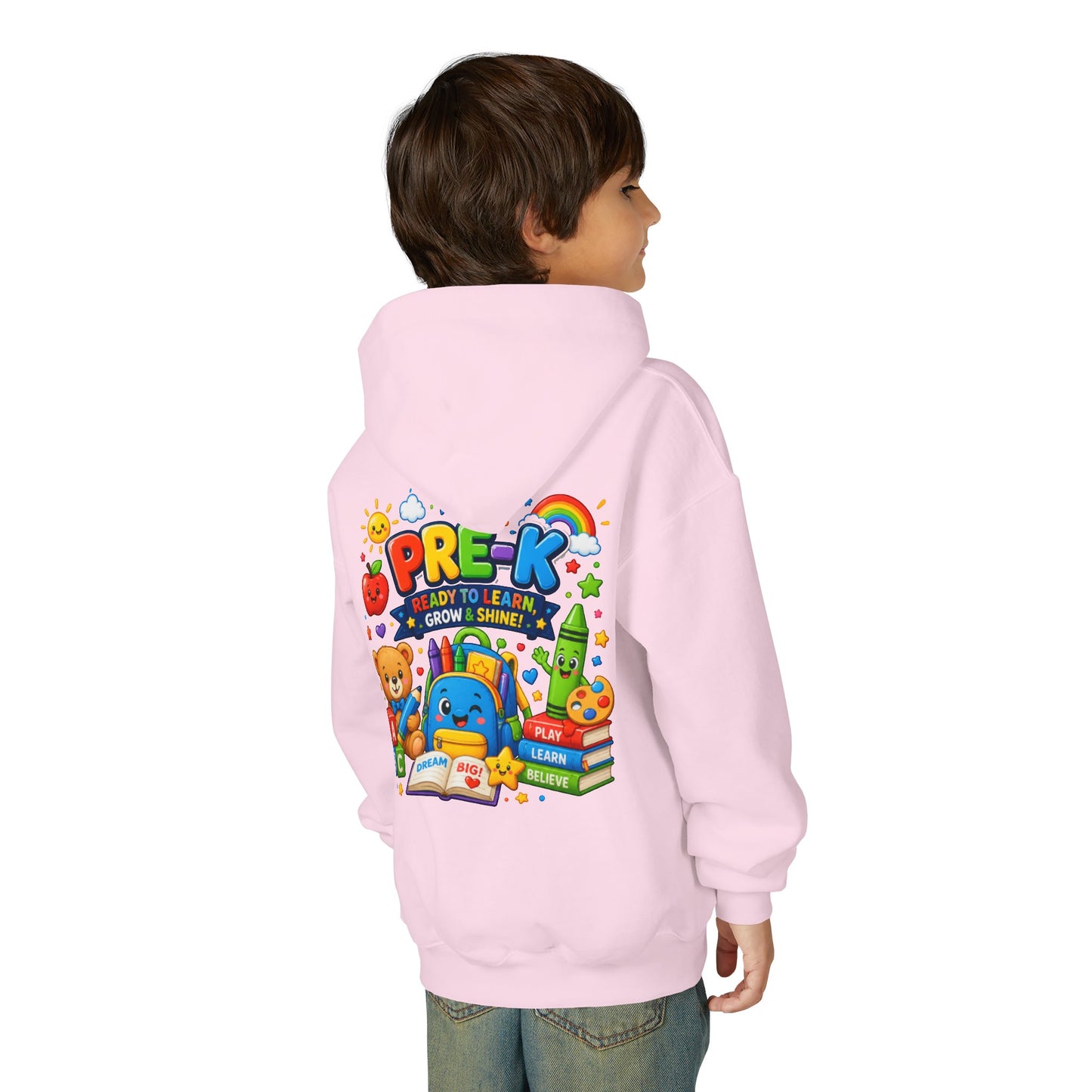 Pre-K Ready to Learn Youth Hoodie – Cute Back-to-School Preschool Sweatshirt