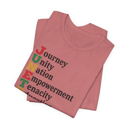 Juneteenth Acrostic T-Shirt — Journey, Unity, Empowerment Tee