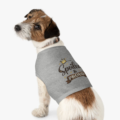 Spoiled & Proud Pet Tank Top — Cute Dog/Cat Shirt with Crown Design