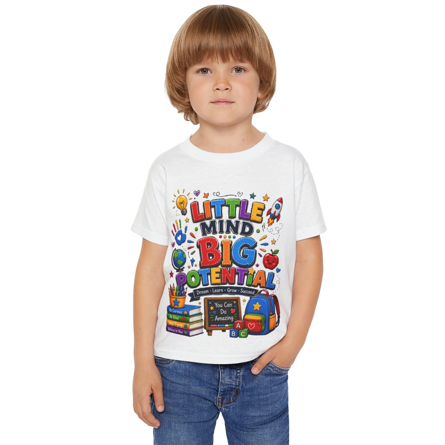 Toddler T‑Shirt — "Little Mind Big Potential" Back‑to‑School Graphic Tee