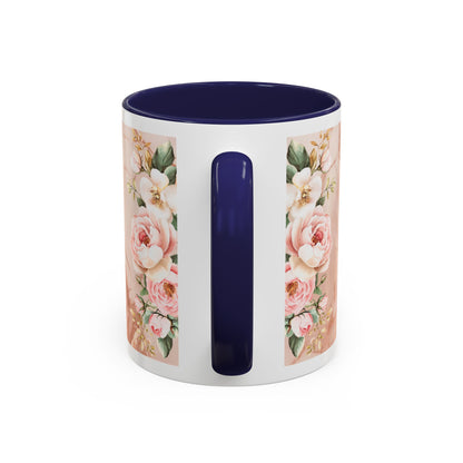 Mother's Heart Floral Accent Coffee Mug – “A Mother's Heart…Where Love Speaks the Loudest” (11/15oz)