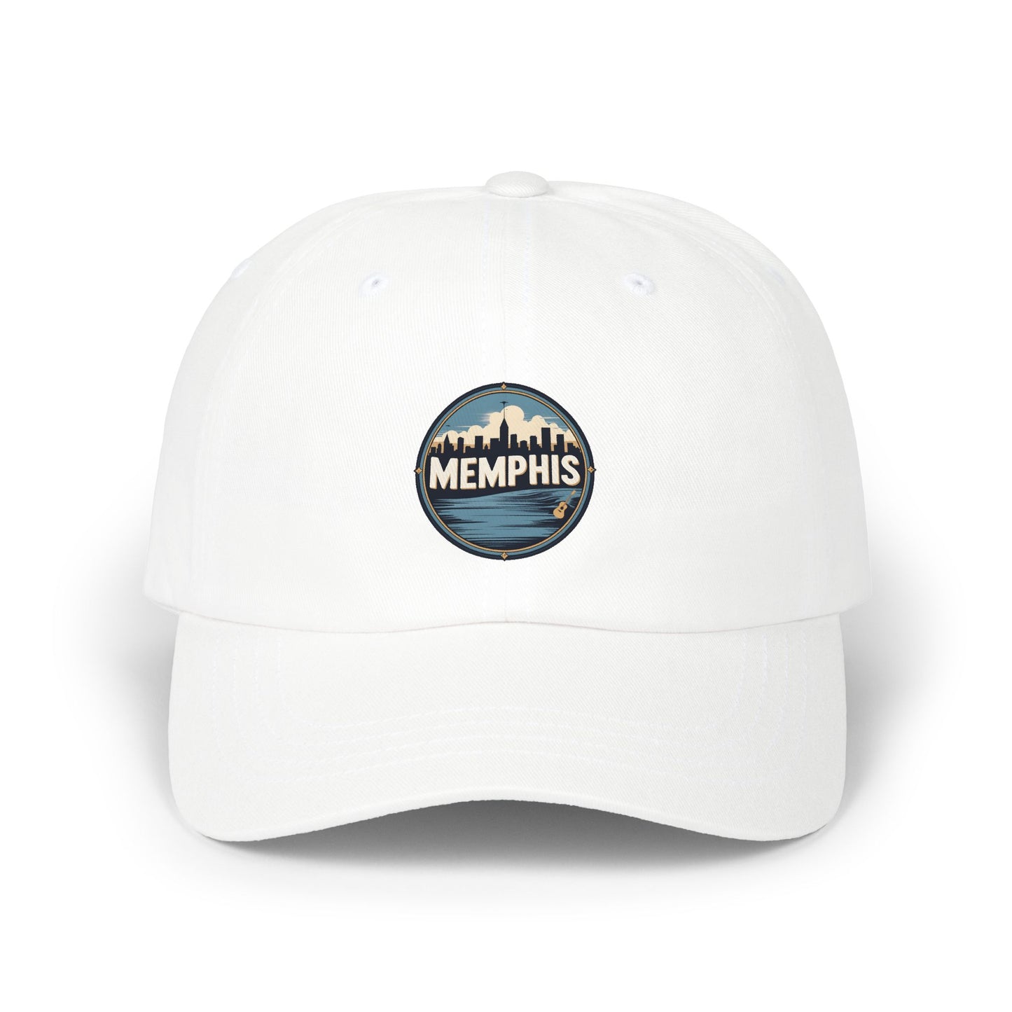 Memphis Skyline Dad Cap — Vintage Circle Patch Hat