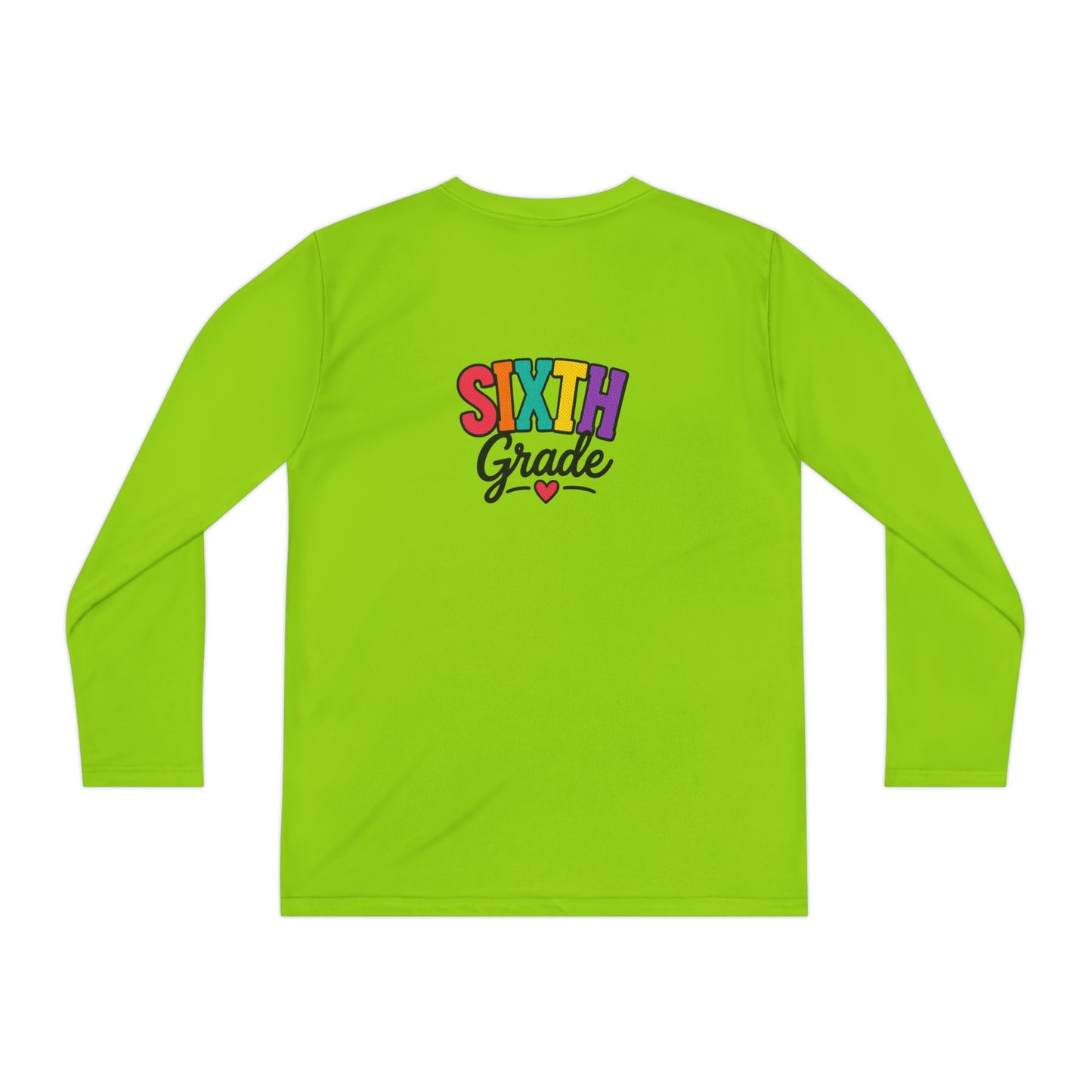 Sixth Grade Youth Long Sleeve Tee - Colorful Back-to-School Shirt