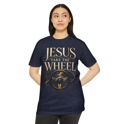 Jesus Take the Wheel T-Shirt — Inspirational Christian Driving Faith Tee