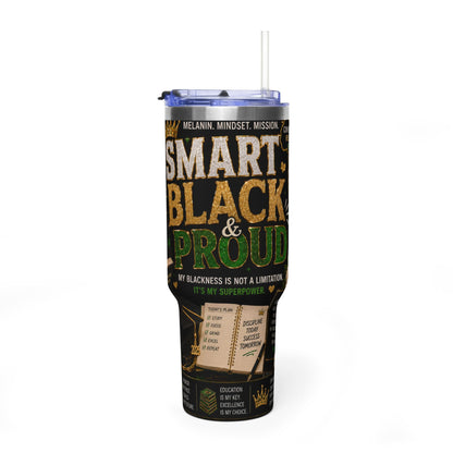 Smart, Black & Proud 40oz Vacuum Tumbler