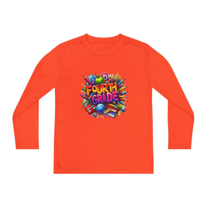 Fourth Grade Long Sleeve Tee — Colorful School Kids Shirt