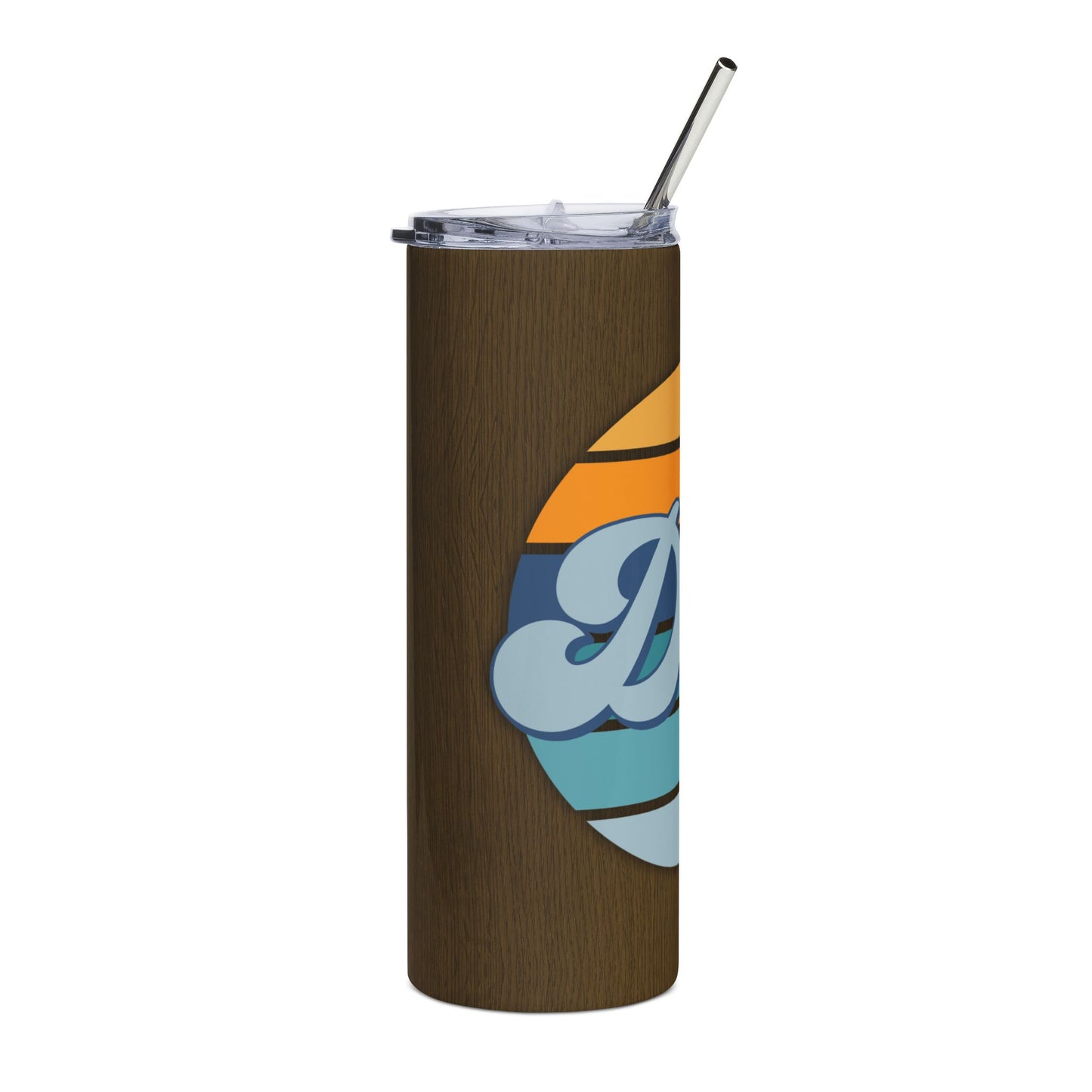 20oz Stainless Steel Tumbler — Retro Striped "Dad" Travel Cup