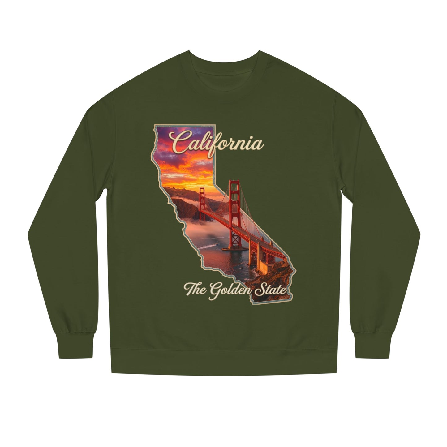 California Golden State Sweatshirt — Golden Gate Sunset Crew