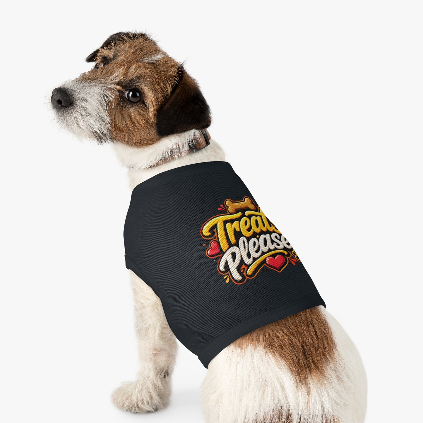 Pet Tank Top — "Treats Please" Cute Dog Tank for Small Dogs | Playful Paw Print Design