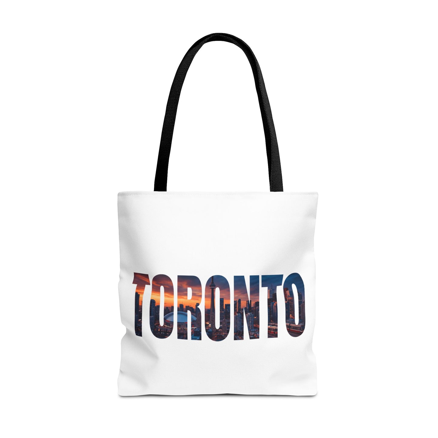 Toronto Skyline Tote Bag — Cityscape Photo Text Tote