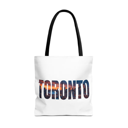 Toronto Skyline Tote Bag — Cityscape Photo Text Tote