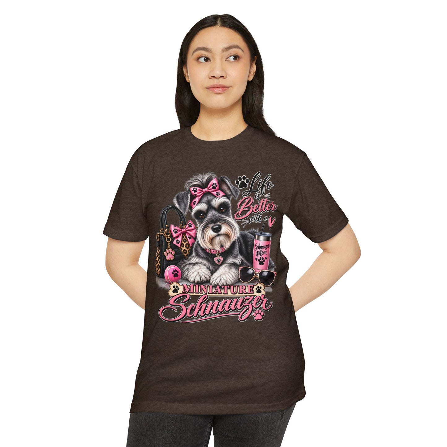 Miniature Schnauzer T-Shirt — "Life’s Better with a Miniature Schnauzer" Cute Dog Tee