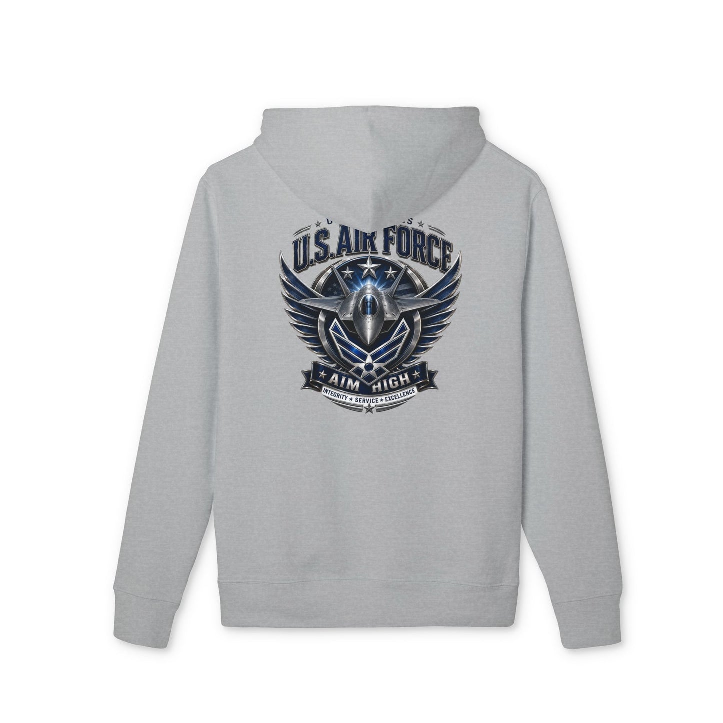 Air Force Hoodie — "Aim Higher" Military Pilot Emblem