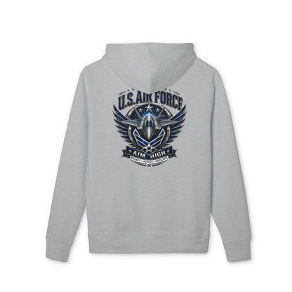 Air Force Hoodie — "Aim Higher" Military Pilot Emblem