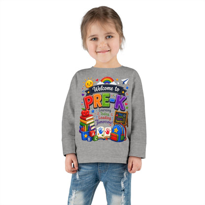 Welcome to Pre-K Toddler Long Sleeve Tee - Back to School Preschool Shirt