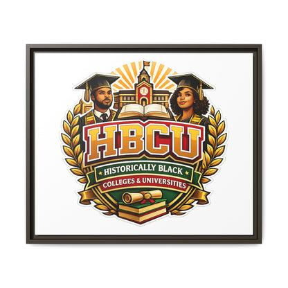 HBCU Crest Framed Canvas — Historically Black Colleges & Universities Wall Art