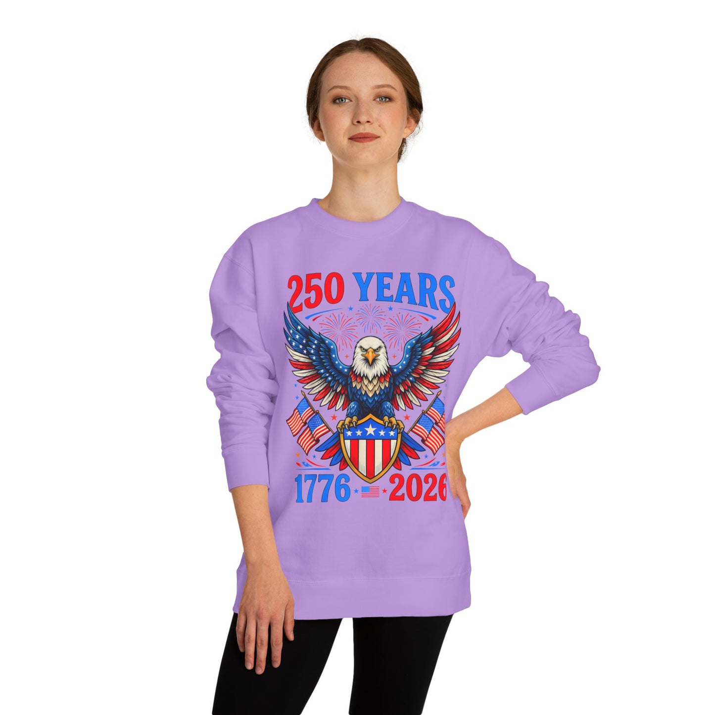 250 Years 1776–2026 Eagle Crewneck Sweatshirt — Patriotic 250th Anniversary