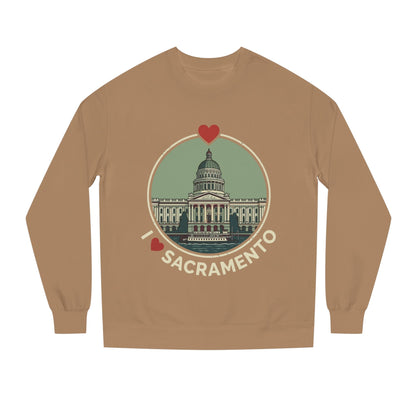 Sacramento Capitol Crewneck Sweatshirt — I Love Sacramento Vintage Graphic