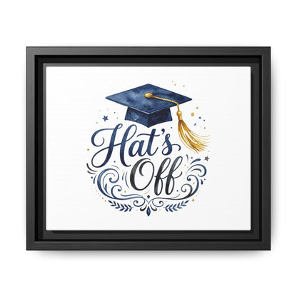 Graduation Canvas Print - "Hat's Off" Framed Matte Art