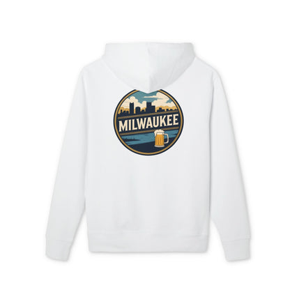 Milwaukee Skyline Hoodie — Retro City Beer Badge Pullover