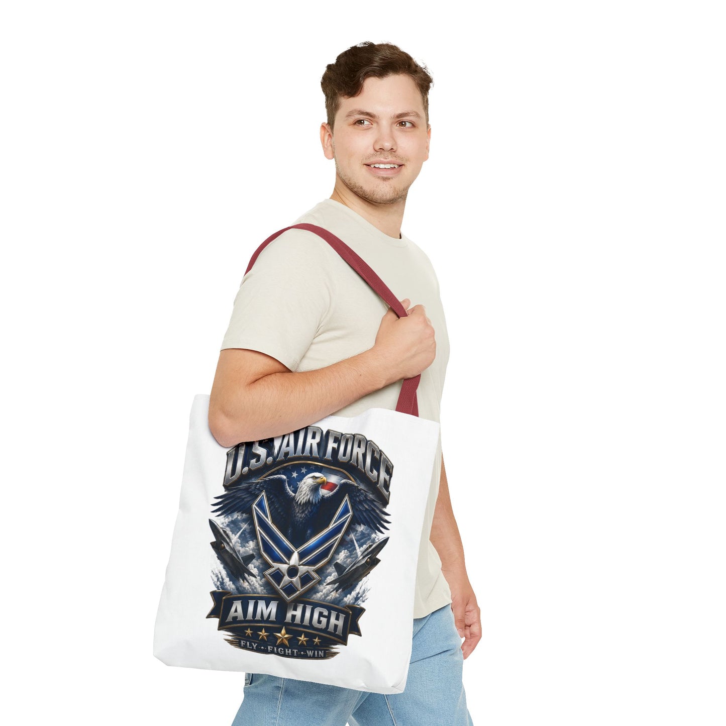 U.S. Air Force Aim High Tote Bag — Patriotic Eagle Military Tote