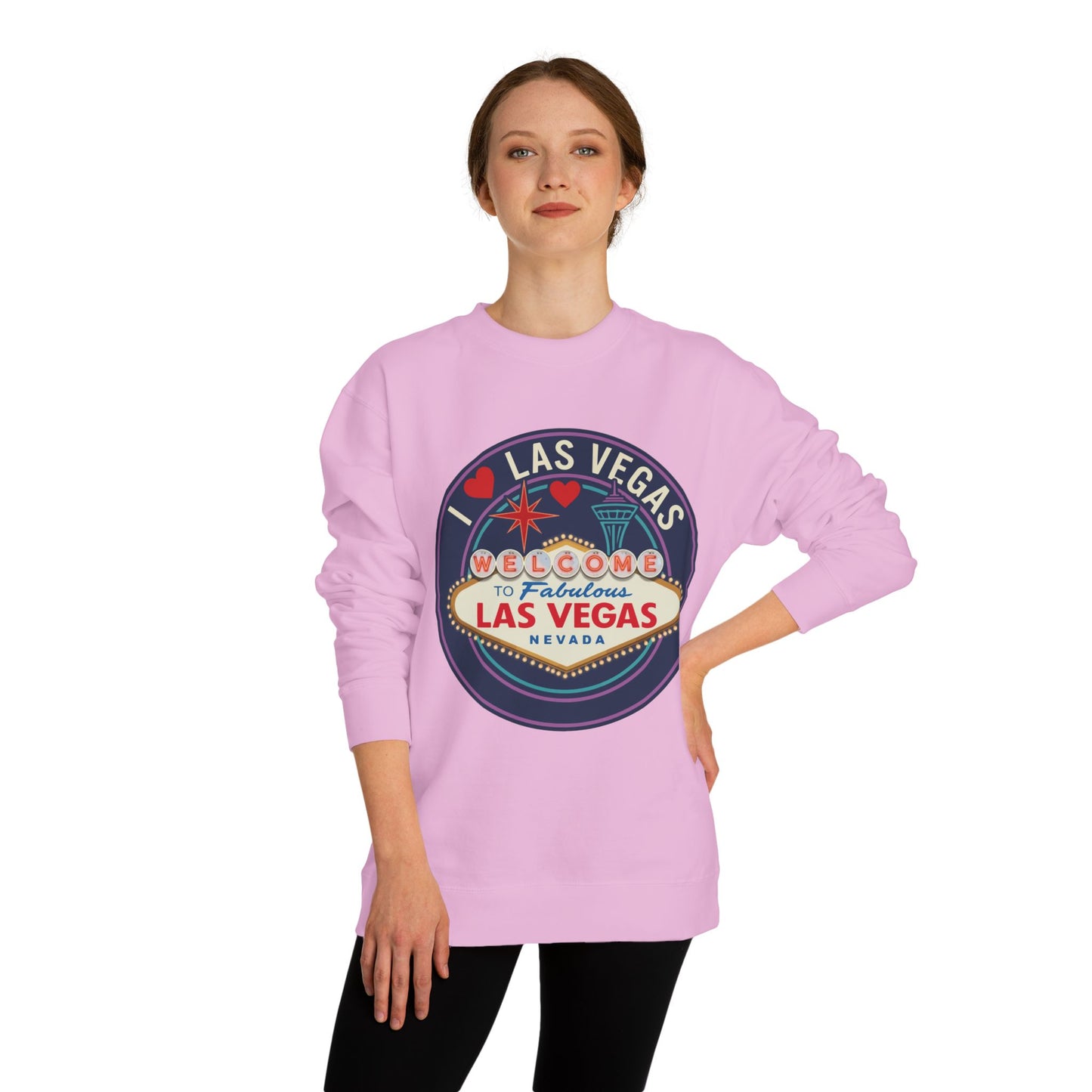 Las Vegas Welcome Sign Sweatshirt – Retro "I  Las Vegas" Crewneck