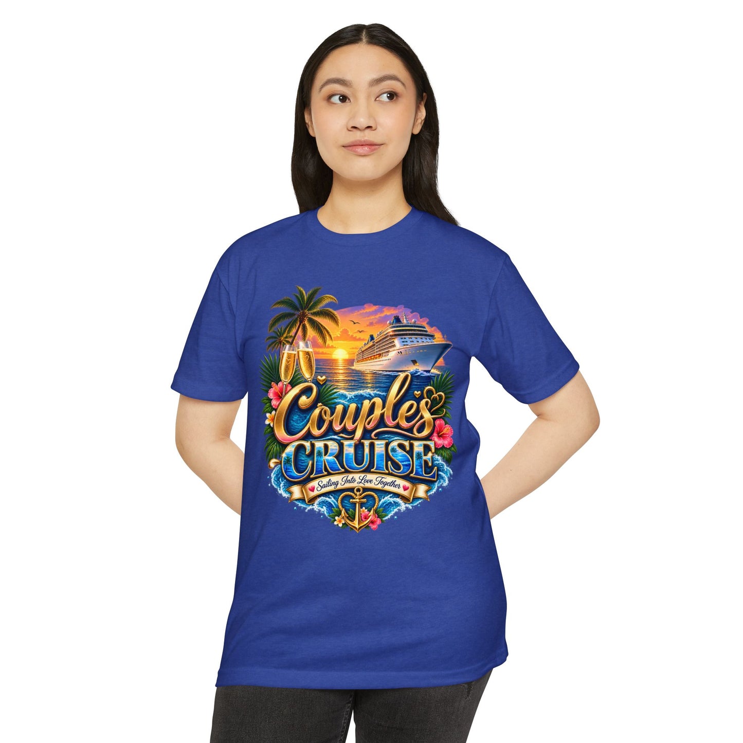 Couples Cruise T-Shirt — Tropical Cruise Vacation Graphic Tee