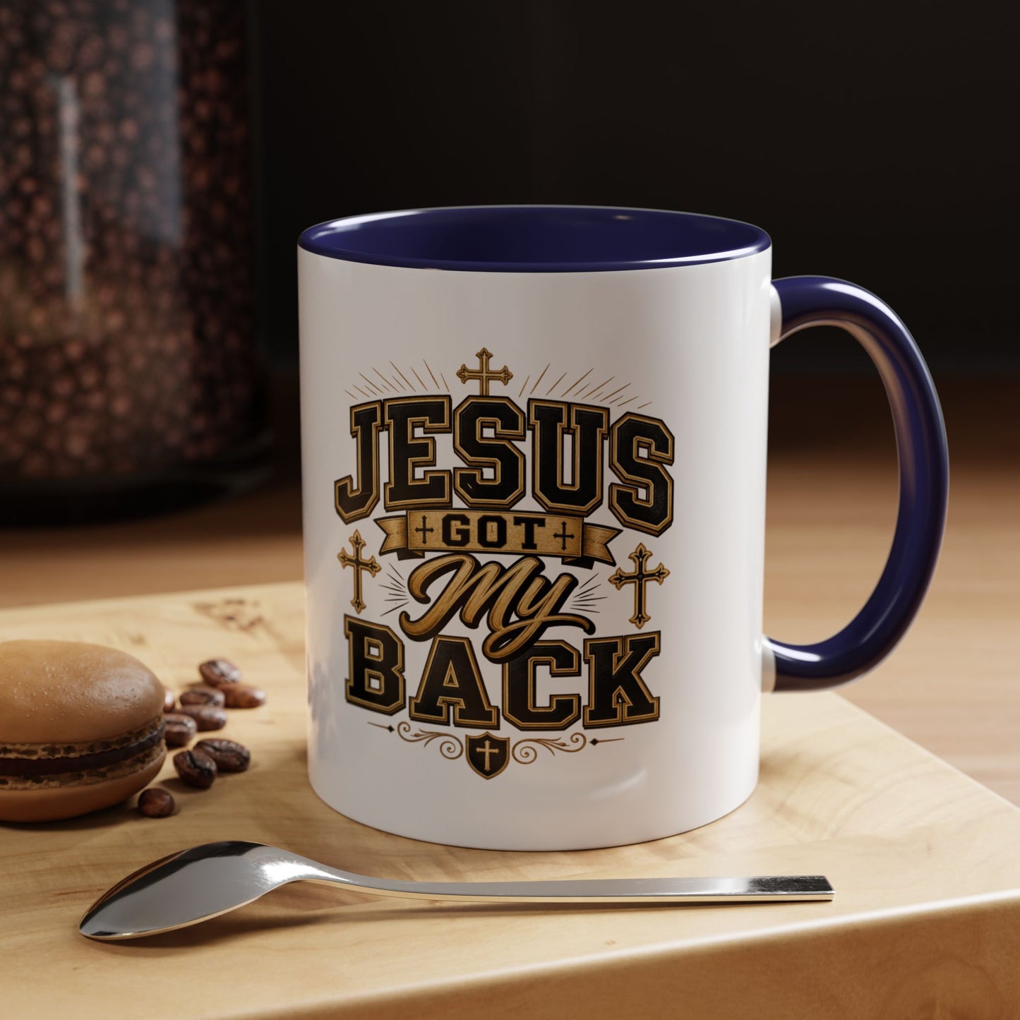 Jesus Got My Back Accent Coffee Mug – Faith Prayer Christian Gift (11/15oz)