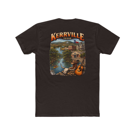 Kerrville Texas Scenic T-Shirt — Riverfront Guitar Vintage Travel Tee