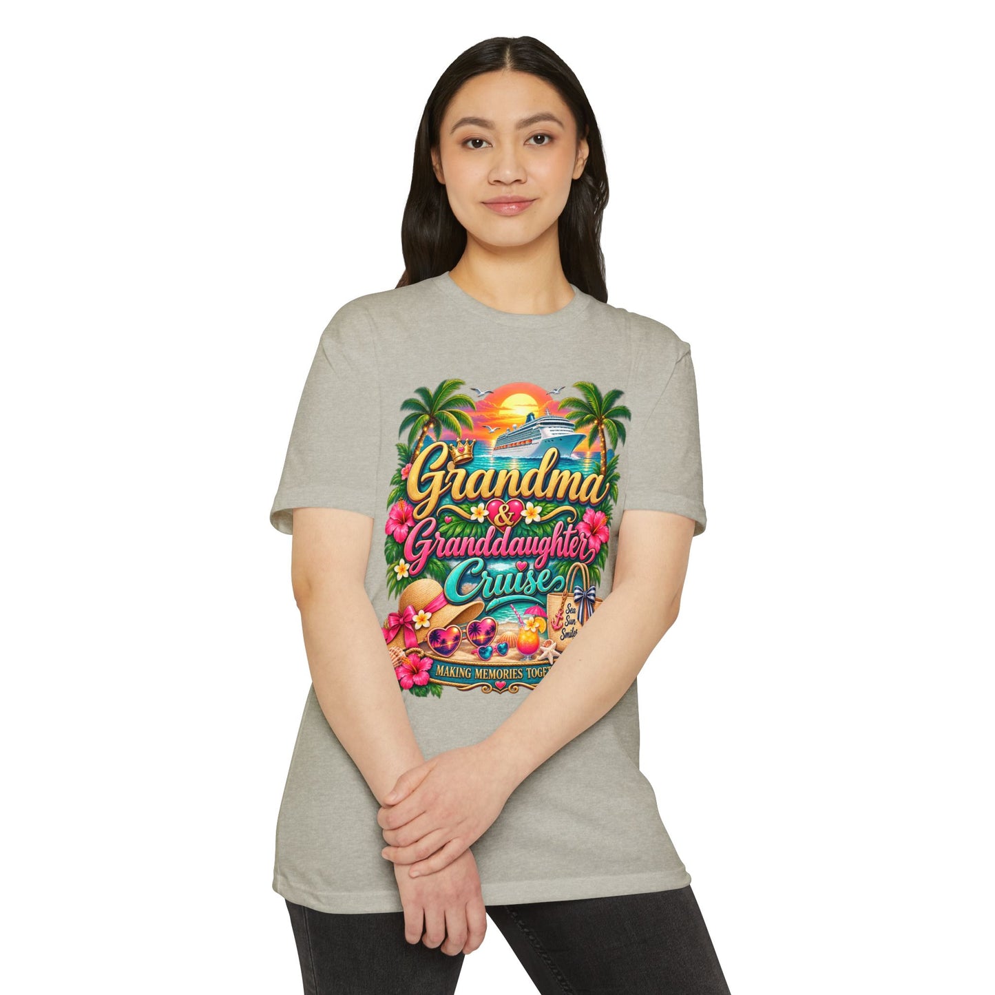 Grandma & Granddaughter Cruise T-Shirt — Tropical Vacation Graphic Tee