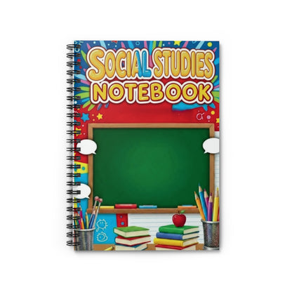 Social Studies Spiral Notebook — Ruled Classroom Notebook for Students