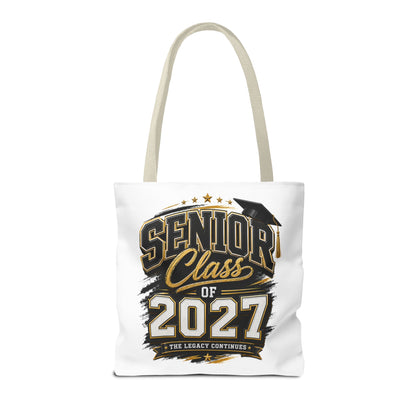 Senior Class of 2027 Tote Bag – Graduation Gift Tote with Cap Graphic
