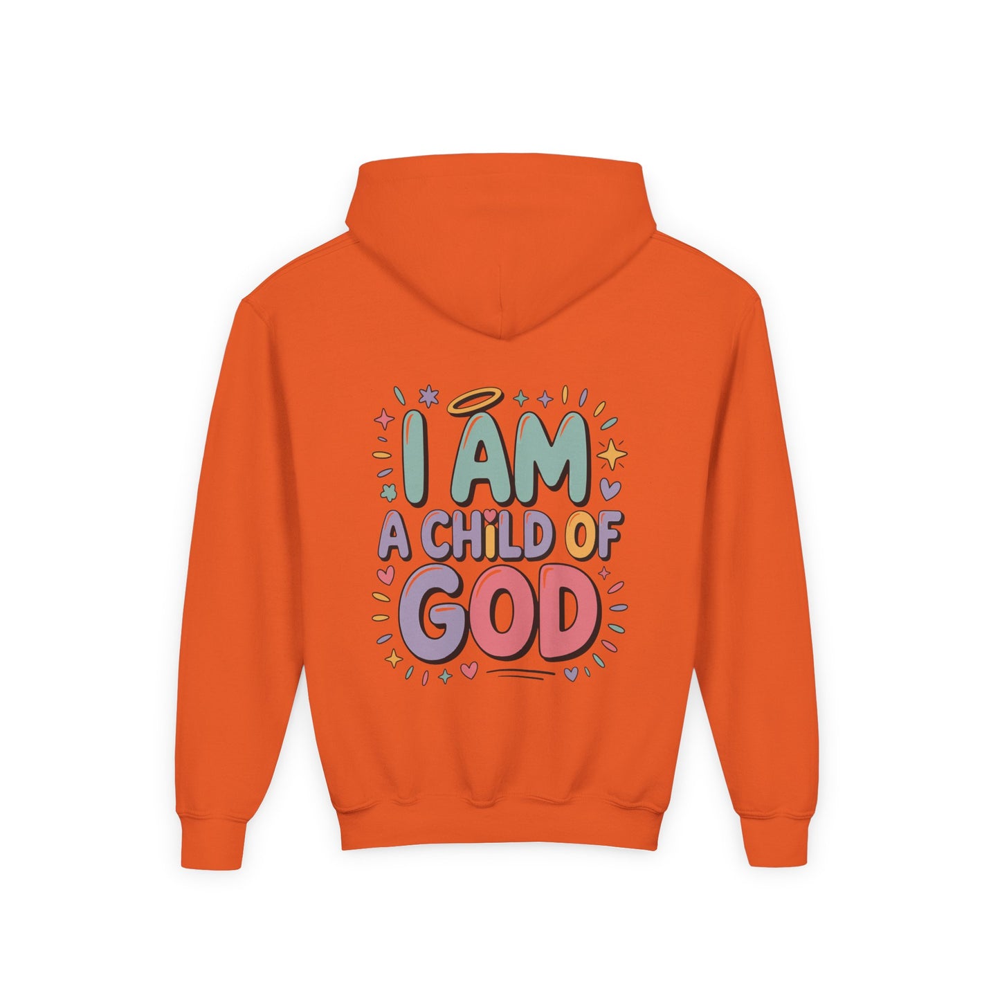Youth Hoodie — "I Am a Child of God" Inspirational Kids Hooded Sweatshirt